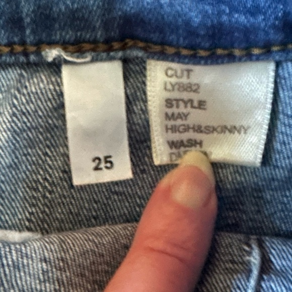 Reformation- skinny High Waist Jeans- size 25-EUC-Blue - Picture 5 of 9